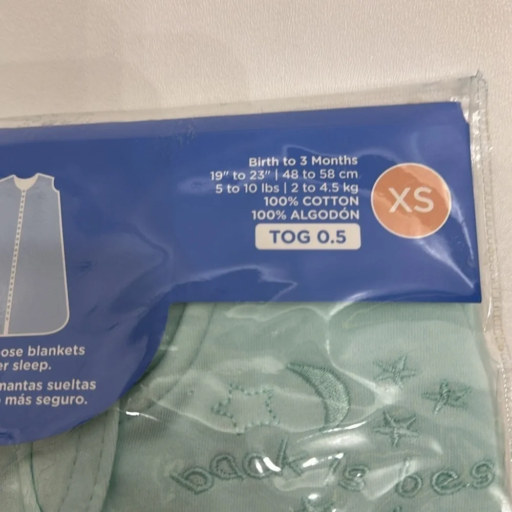 Halo Sleep Sack XS Birth To 3 Months.NWT.Green/Blue color.Unisex